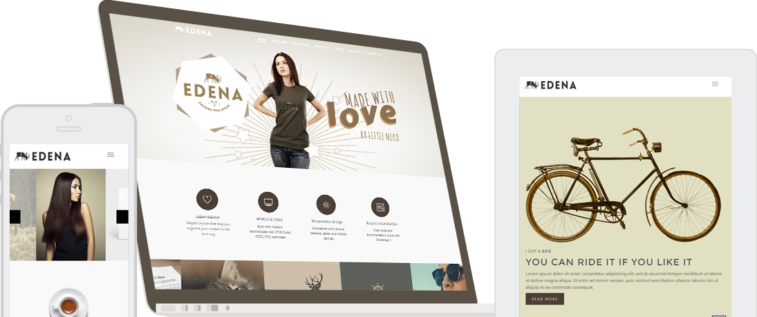 EDENA Premium Website template